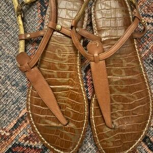Sam Edelman Brown and Gold Sandals